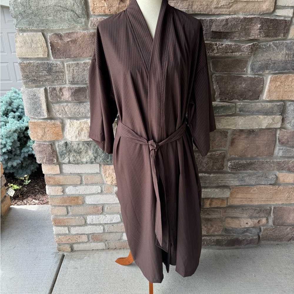 Telegraph Hill | Single Layer Kimono Robe Brown OSFM